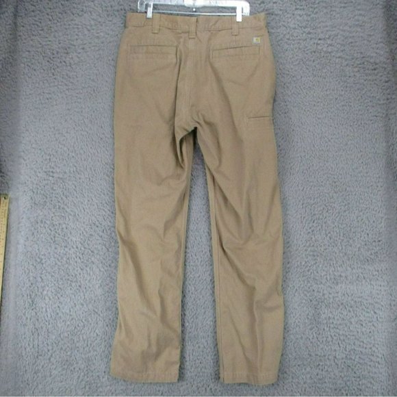 Carhartt Pants Mens 36x34 Brown Cotton Mid Rise Relaxed Fit Twill Work - Picture 9 of 16